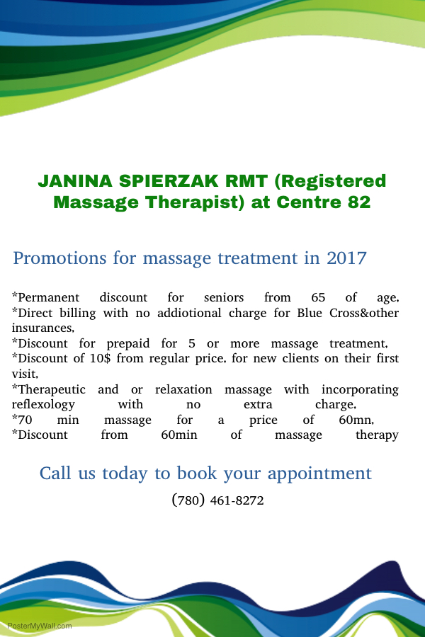 Promotions for massage treatment for 2017